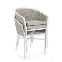 MARGALIDA exkluzív kültéri szék - szürke/fehér