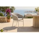 MARGALIDA exkluzív kültéri szék - szürke/fehér