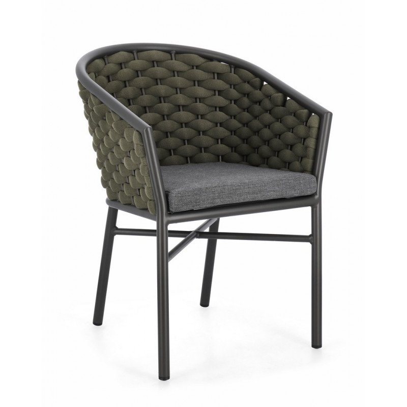 MARGALIDA exkluzív kültéri szék - zöld/antracit