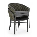 MARGALIDA exkluzív kültéri szék - zöld/antracit
