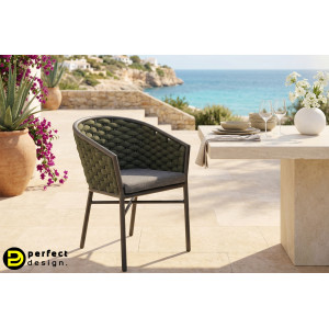 MARGALIDA exkluzív kültéri szék - zöld/antracit