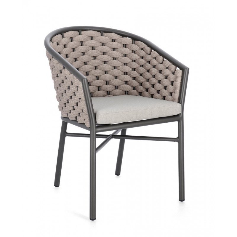 MARGALIDA exkluzív kültéri szék - khaki/antracit