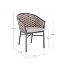 MARGALIDA exkluzív kültéri szék - khaki/antracit