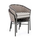 MARGALIDA exkluzív kültéri szék - khaki/antracit