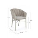 MARGALIDA exkluzív kültéri szék - taupe