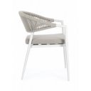 MILLOR exkluzív kültéri szék - szürke/fehér