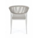 MILLOR exkluzív kültéri szék - szürke/fehér