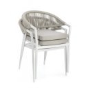 MILLOR exkluzív kültéri szék - szürke/fehér