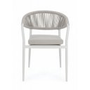 MILLOR exkluzív kültéri szék - szürke/fehér