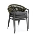 MILLOR exkluzív kültéri szék - zöld/antracit