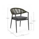 MILLOR exkluzív kültéri szék - zöld/antracit