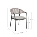 MILLOR exkluzív kültéri szék - khaki/antracit