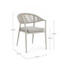 MILLOR exkluzív kültéri szék - taupe