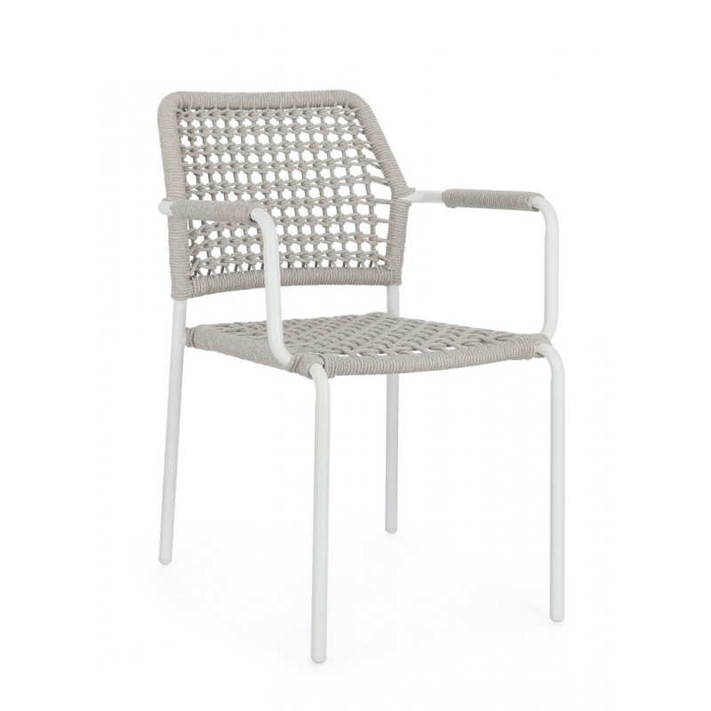 RADA modern kültéri szék - szürke/fehér