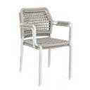 RADA modern kültéri szék - szürke/fehér