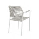 RADA modern kültéri szék - szürke/fehér