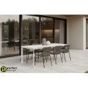 ALORCA prémium kültéri kő étkezőasztal - 180cm - fehér