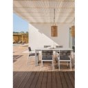 ALORCA prémium kültéri kő étkezőasztal - 180cm - fehér