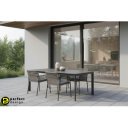 ALORCA prémium kültéri kő étkezőasztal - 180cm - antracit