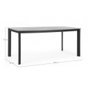 ALORCA prémium kültéri kő étkezőasztal - 180cm - antracit