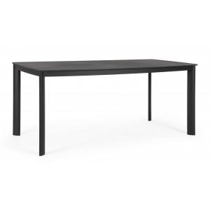 ALORCA prémium kültéri kő étkezőasztal - 180cm - antracit BIZZOTTO