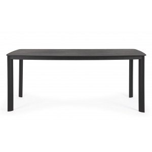 ALORCA prémium kültéri kő étkezőasztal - 180cm - antracit