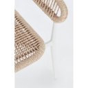 GAIDA modern kültéri szék - beige/fehér