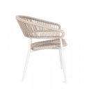 GAIDA modern kültéri szék - beige/fehér