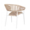 GAIDA modern kültéri szék - beige/fehér