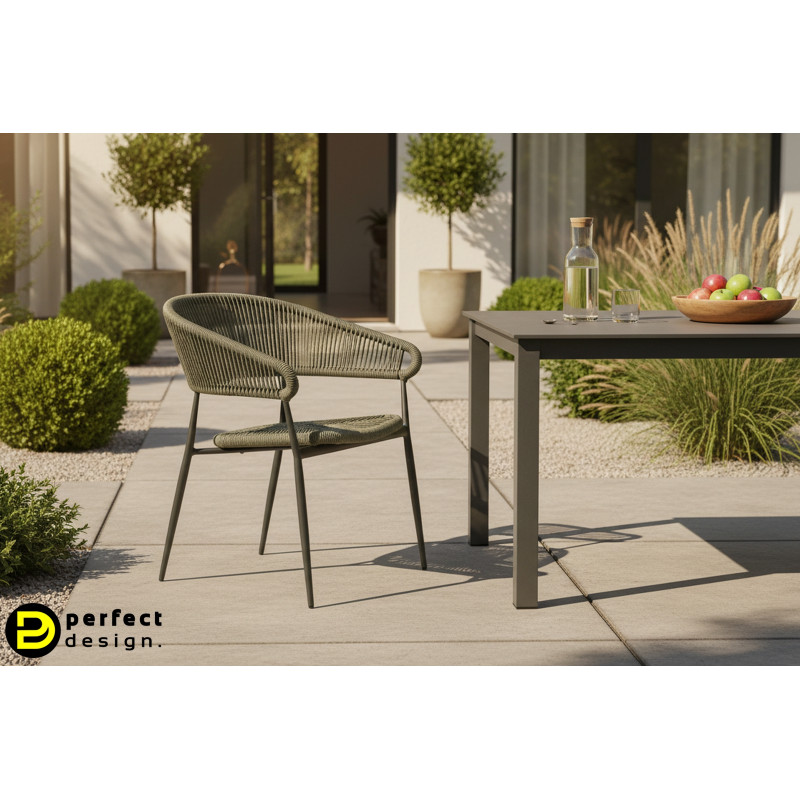 GAIDA modern kültéri szék - zöld/antracit