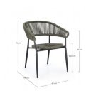 GAIDA modern kültéri szék - zöld/antracit