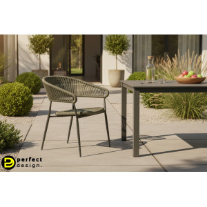 GAIDA modern kültéri szék - zöld/antracit BIZZOTTO