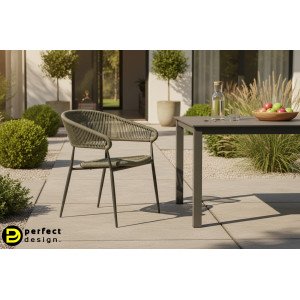 GAIDA modern kültéri szék - zöld/antracit BIZZOTTO