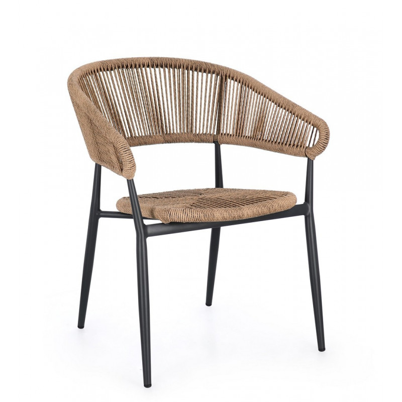 GAIDA modern kültéri szék - beige/antracit