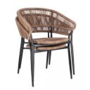 GAIDA modern kültéri szék - beige/antracit