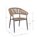 GAIDA modern kültéri szék - beige/antracit