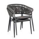 GAIDA modern kültéri szék - szürke/antracit