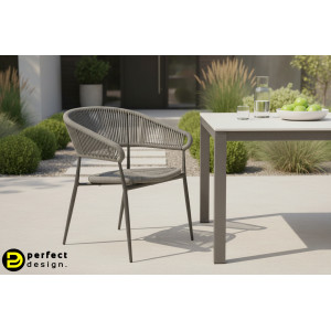 GAIDA modern kültéri szék - szürke/antracit BIZZOTTO