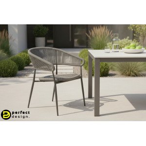 GAIDA modern kültéri szék - szürke/antracit BIZZOTTO