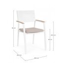ZELMAR prémium kültéri szék - fehér