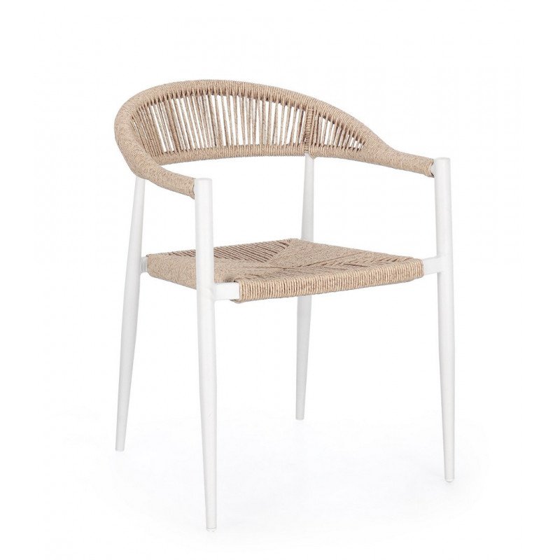 JAINA modern kültéri szék - beige/fehér