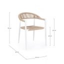 JAINA modern kültéri szék - beige/fehér