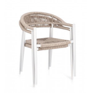 JAINA modern kültéri szék - beige/fehér