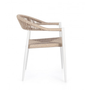JAINA modern kültéri szék - beige/fehér