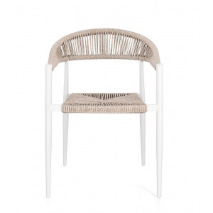 JAINA modern kültéri szék - beige/fehér