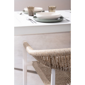 JAINA modern kültéri szék - beige/fehér