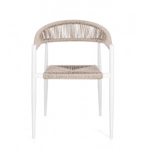 JAINA modern kültéri szék - beige/fehér