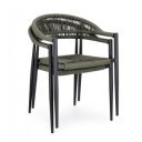 JAINA modern kültéri szék - zöld/antracit