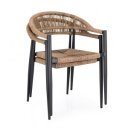 JAINA modern kültéri szék - beige/antracit