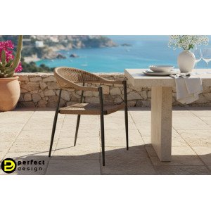 JAINA modern kültéri szék - beige/antracit BIZZOTTO